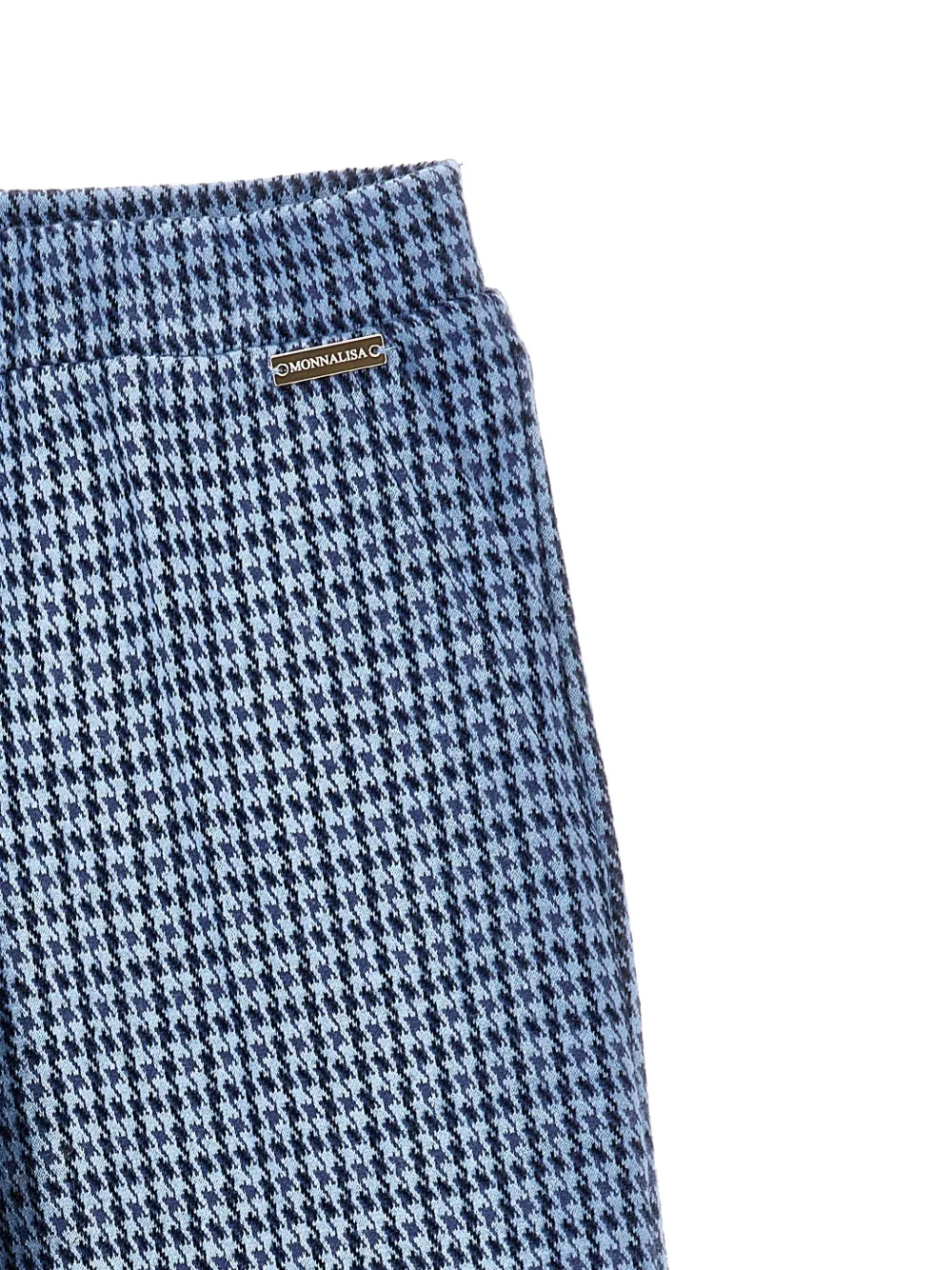 Monnalisa Broek met pied-de-poule print Blauw