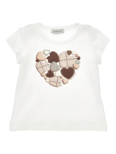 Monnalisa T-shirt con stampa a cuore