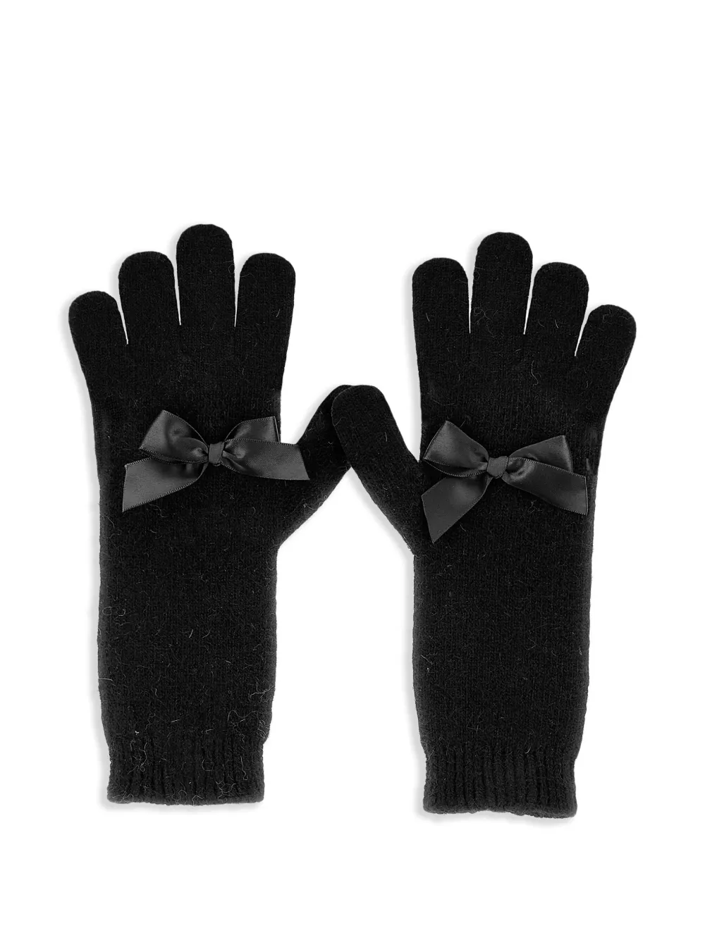 Monnalisa Bow Gloves In Black