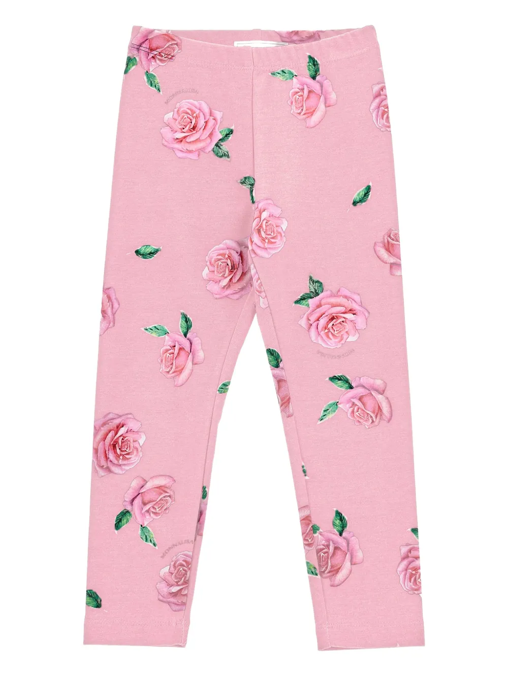Monnalisa Floral-print Leggings In Pink