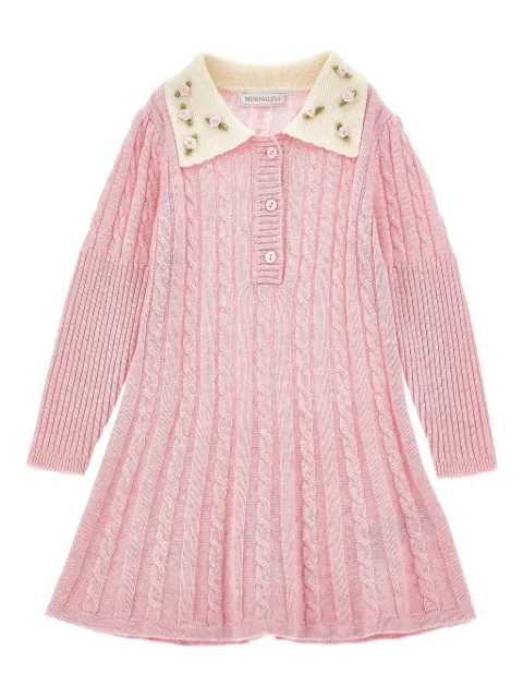 Monnalisa cable-knit dress