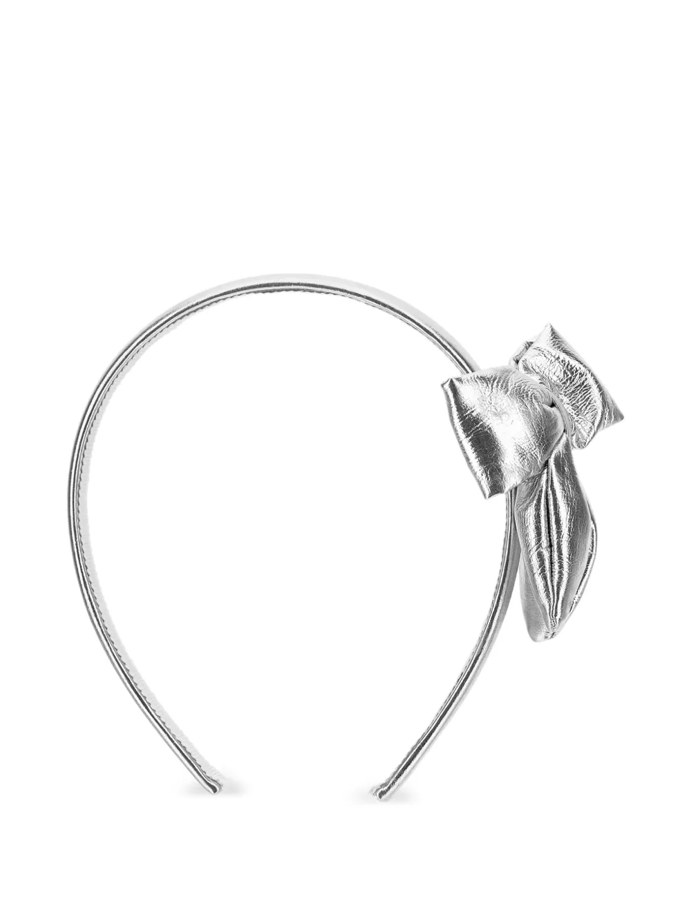 Monnalisa Metallic haarband met strikdetail Zilver