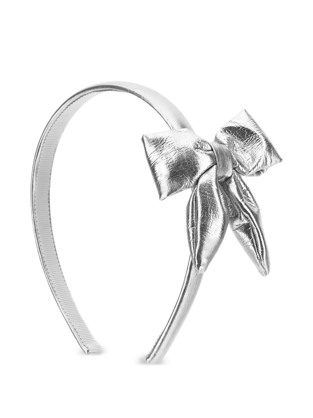 Monnalisa Metallic haarband met strikdetail Zilver