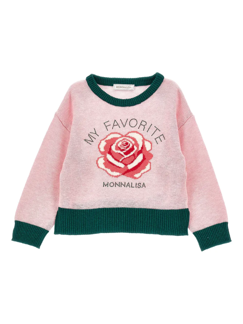 Monnalisa Trui met roospatroon Roze