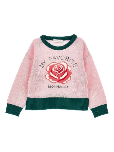 Monnalisa Maglione con motivo rosa