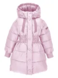 Monnalisa hooded puffer coat - Pink