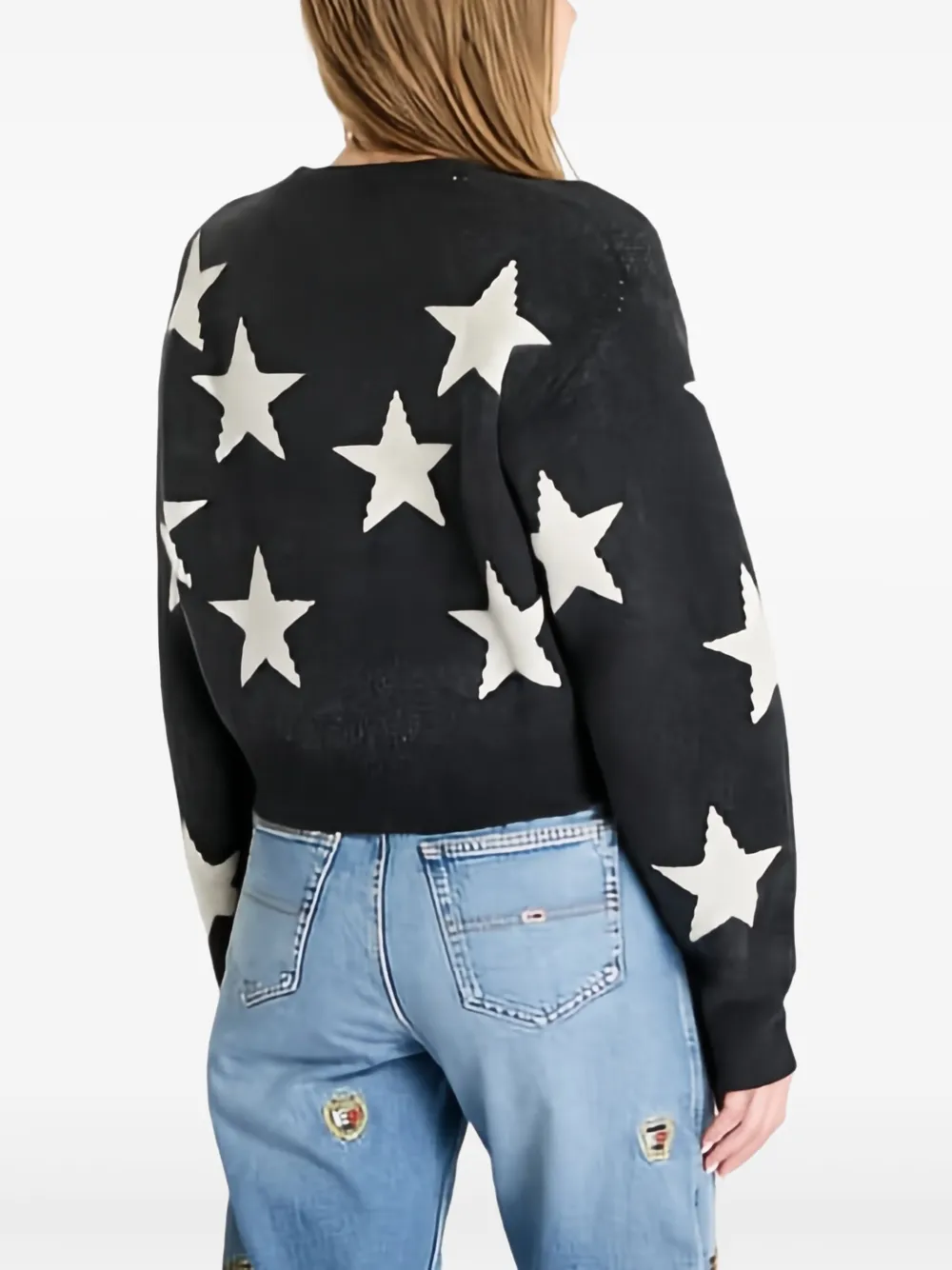 Tommy Jeans Trui met sterpatroon Zwart