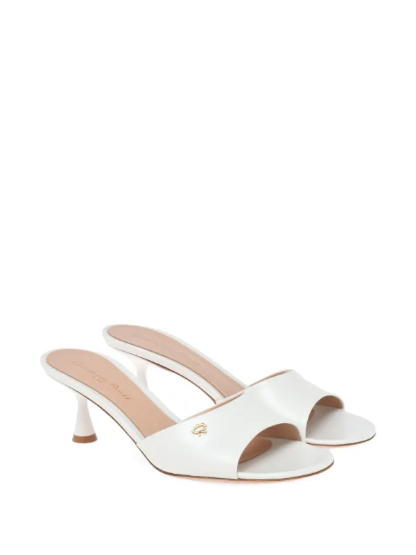 Gianvito Rossi 55mm Ascent Mules | White | FARFETCH HK