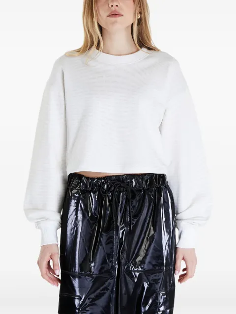 Calvin Klein cropped puff-sleeve sweater