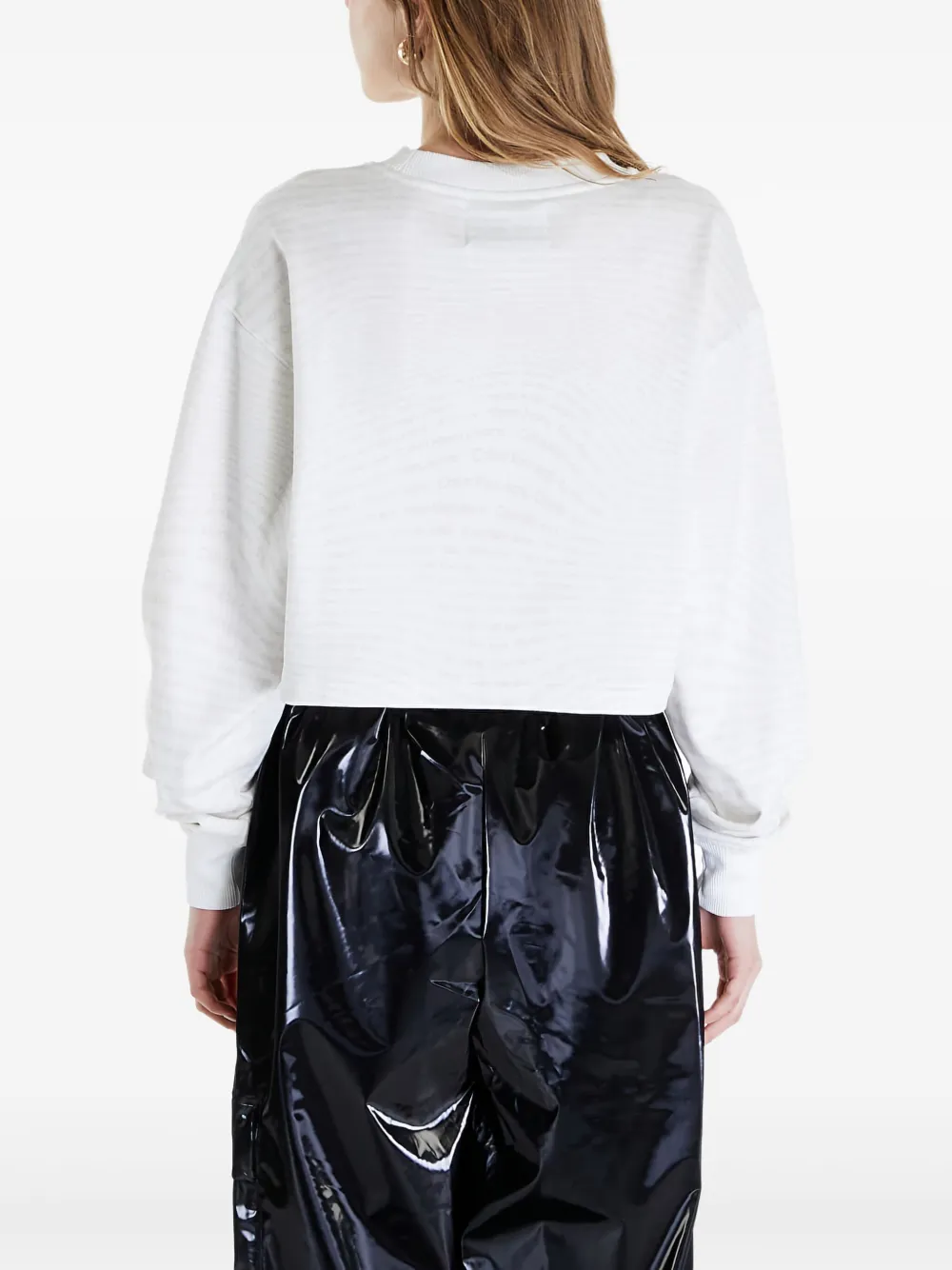 Calvin Klein Cropped trui met pofmouwen Wit