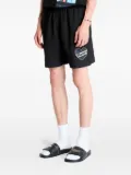 Pleasures Heart-patch track shorts - Black