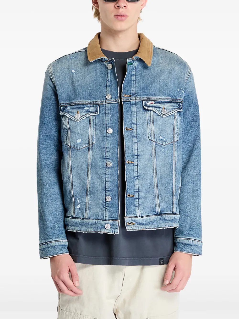 Tommy Jeans Ryan Teddy Regular denim jacket | Blue | Image 1