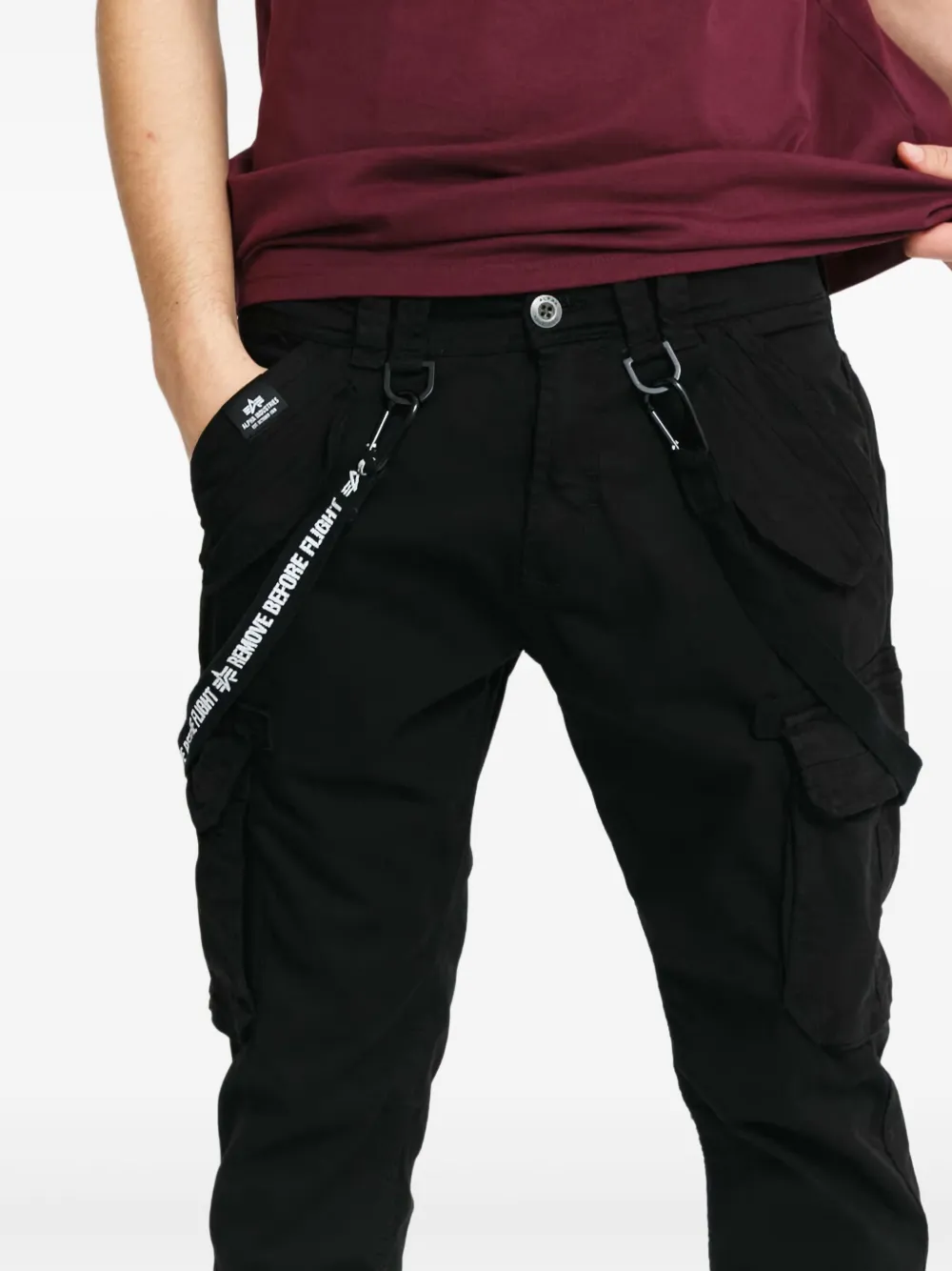 ALPHA INDUSTRIES CARGO STRAIGHT-LEG TROUSERS