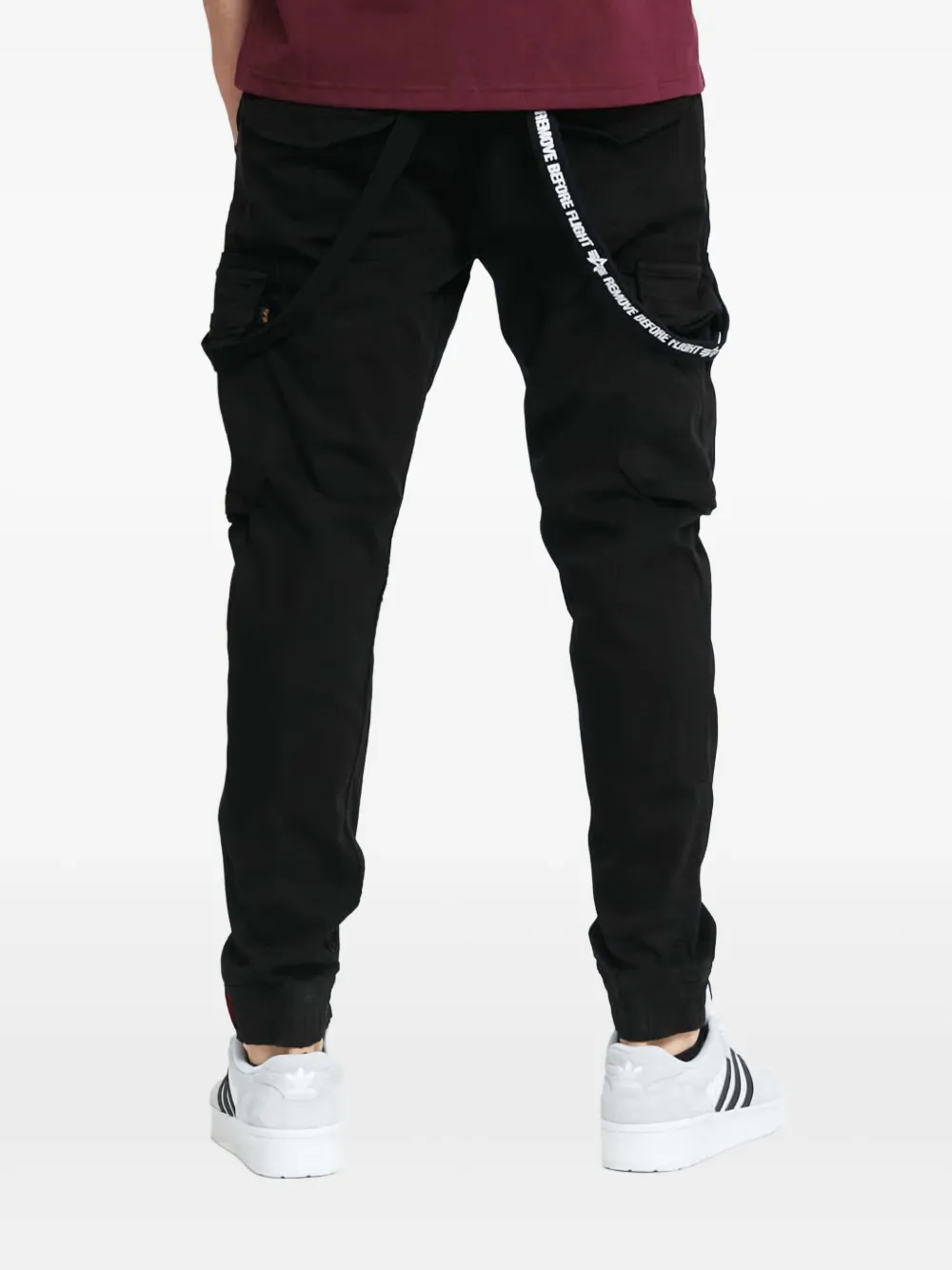 Alpha Industries cargo straight-leg trousers - Zwart