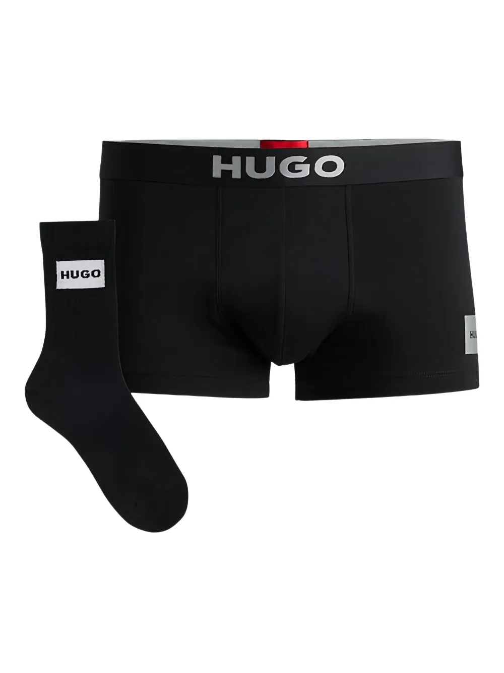 HUGO logo-jacquard boxers (set of two) | Black | Image 1