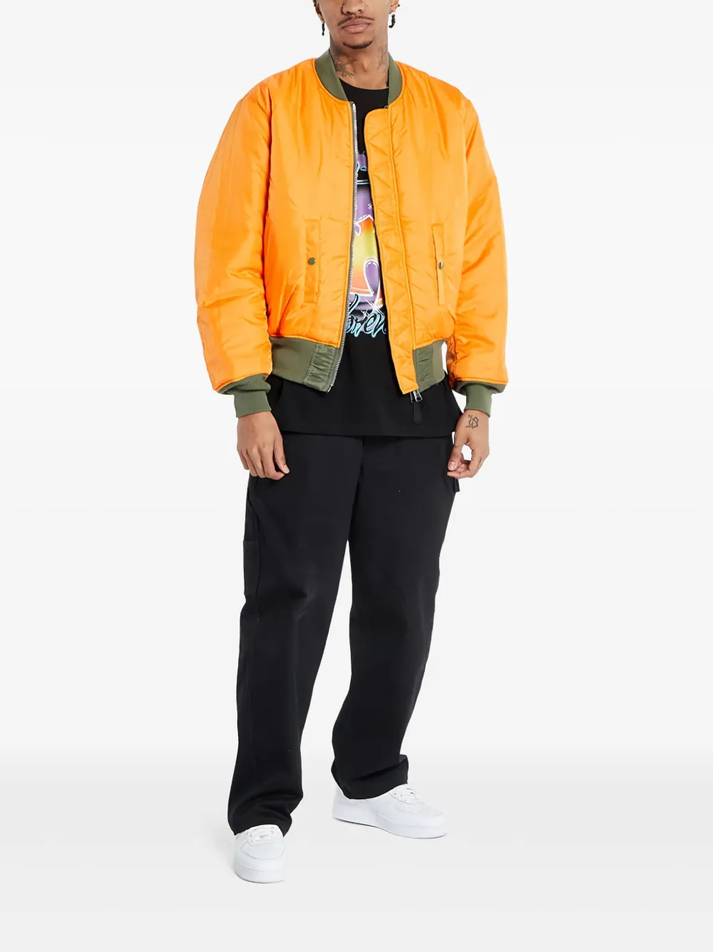 ALPHA INDUSTRIES ZIP-UP BOMBER JACKET