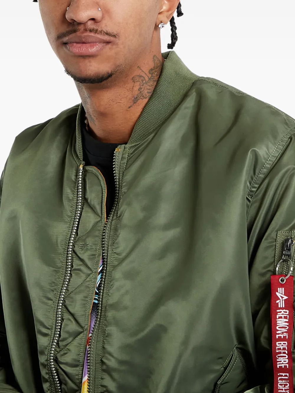 ALPHA INDUSTRIES ZIP-UP BOMBER JACKET