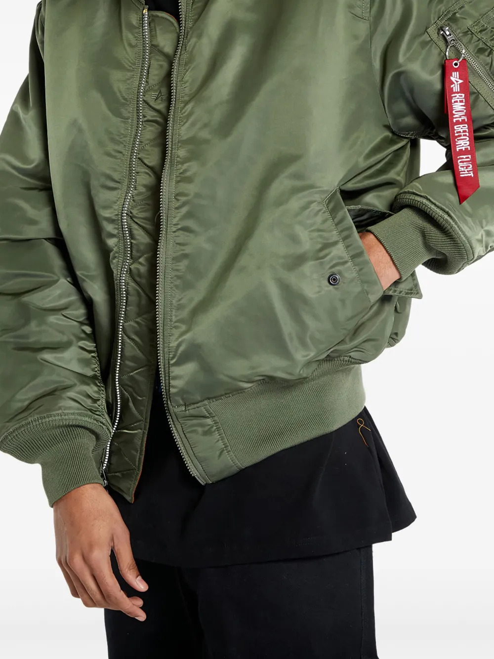 ALPHA INDUSTRIES ZIP-UP BOMBER JACKET