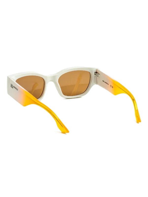 Karl Lagerfeld square-frame Sunglasses | White | FARFETCH display picture 3