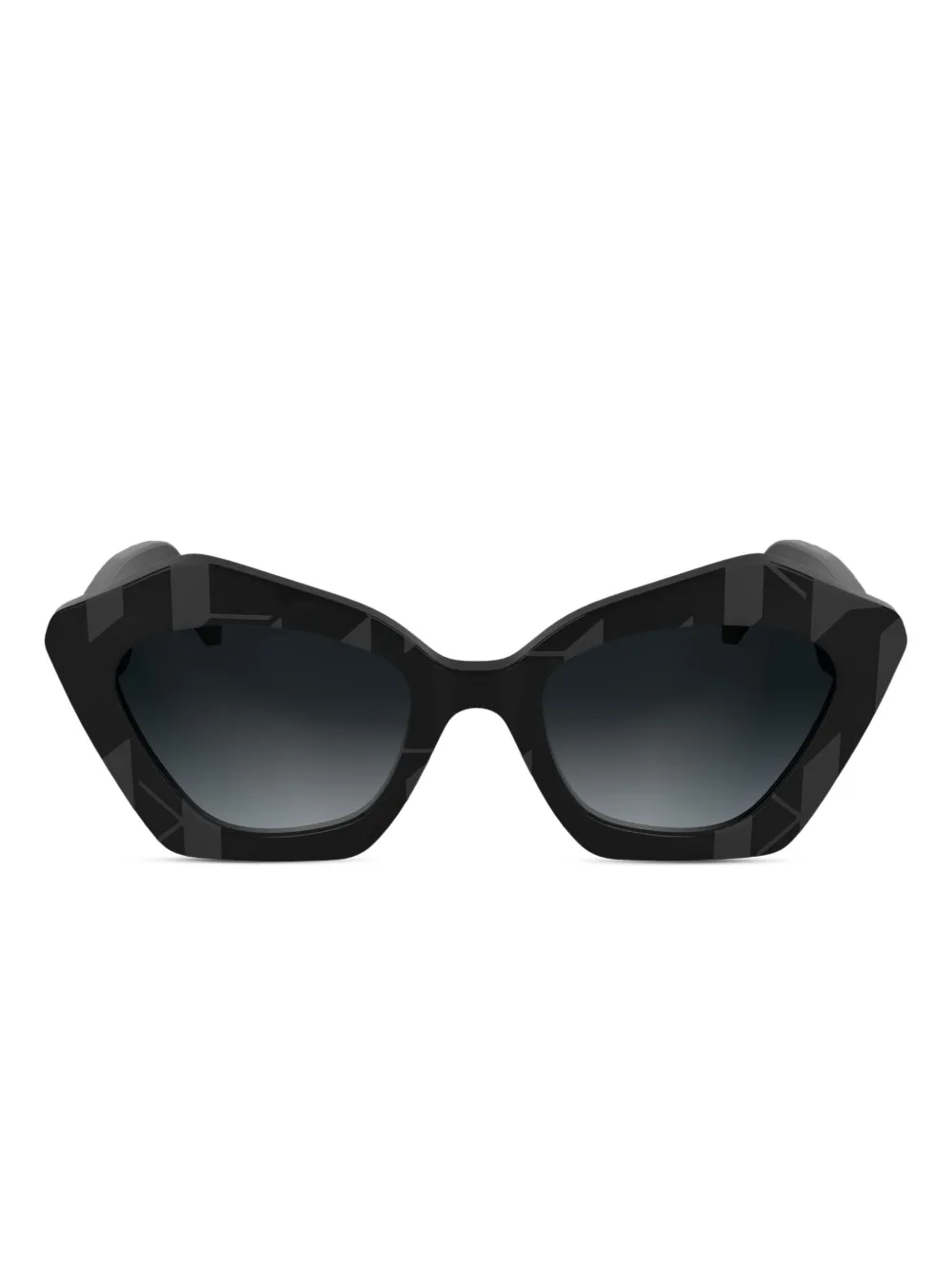 Karl Lagerfeld logo-print sunglasses - ブラック Karl Lagerfeld logo-print sunglasses - ブラック