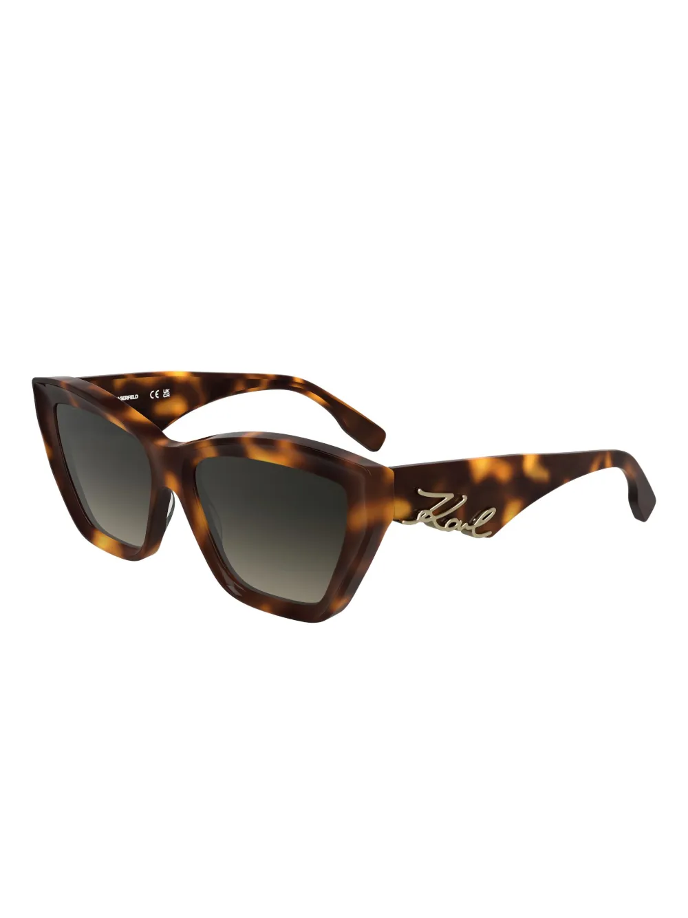 Karl Lagerfeld logo-print sunglasses - Bruin