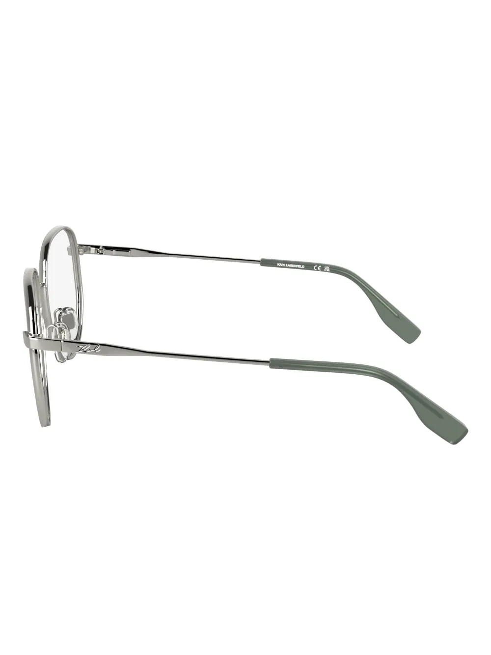 Karl Lagerfeld Bril met rond montuur Zilver