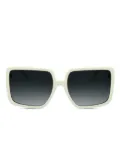Karl Lagerfeld rectangle-frame sunglasses - White