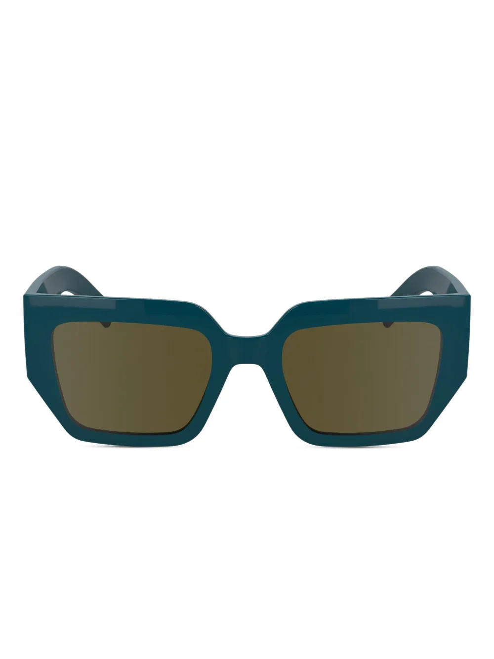 Karl Lagerfeld Zonnebril met logo-reliëf Blauw