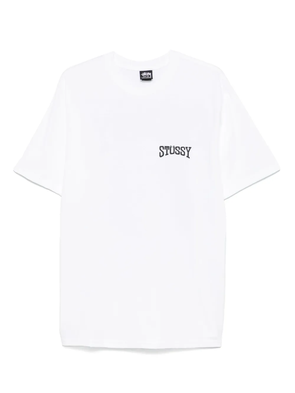 STÜSSY © 2023 SKATE TOUGH TEE WHITE COTTON T-SHIRT MEN'S