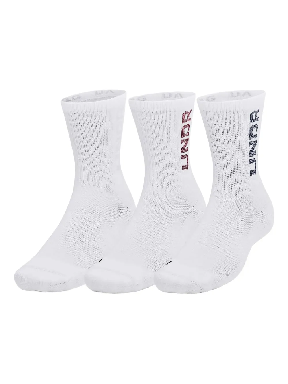 Under Armour Logo-jacquard Socks (pack Of Three) In White