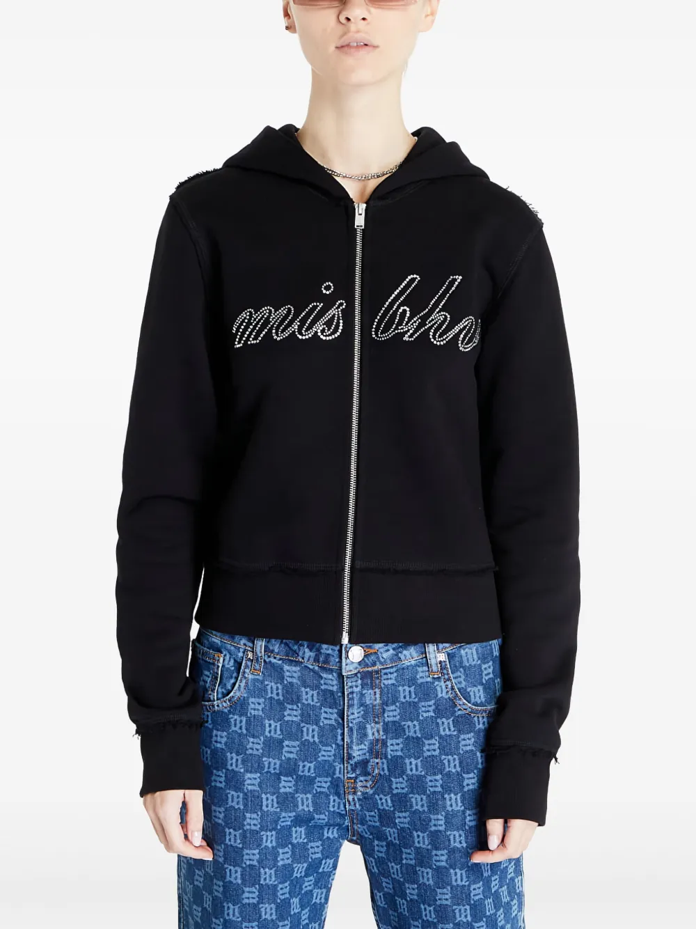 crystal-embellished hoodie