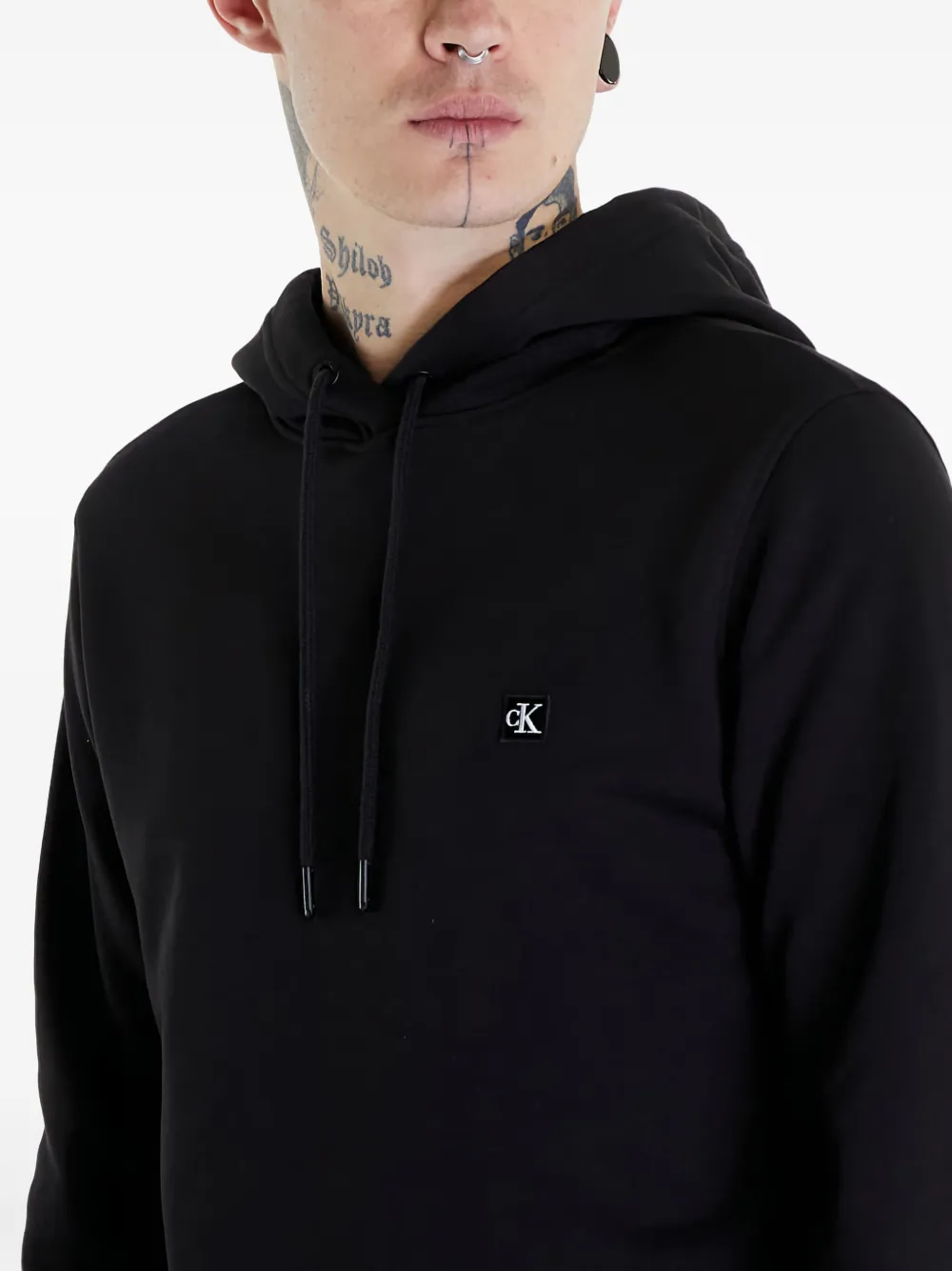 Calvin Klein Hoodie met logopatch Zwart