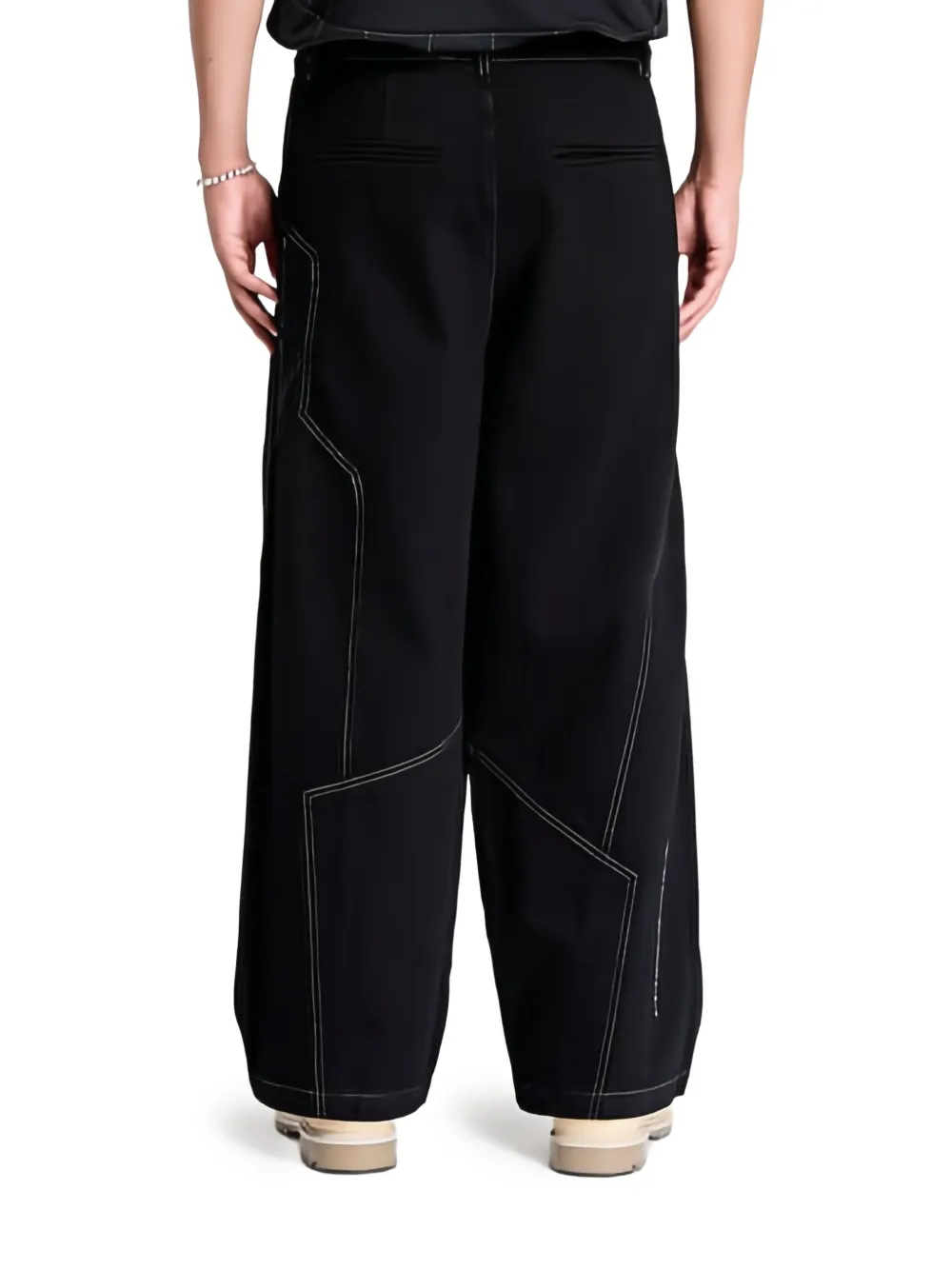 A-COLD-WALL* Jeans met wijde pijpen Zwart
