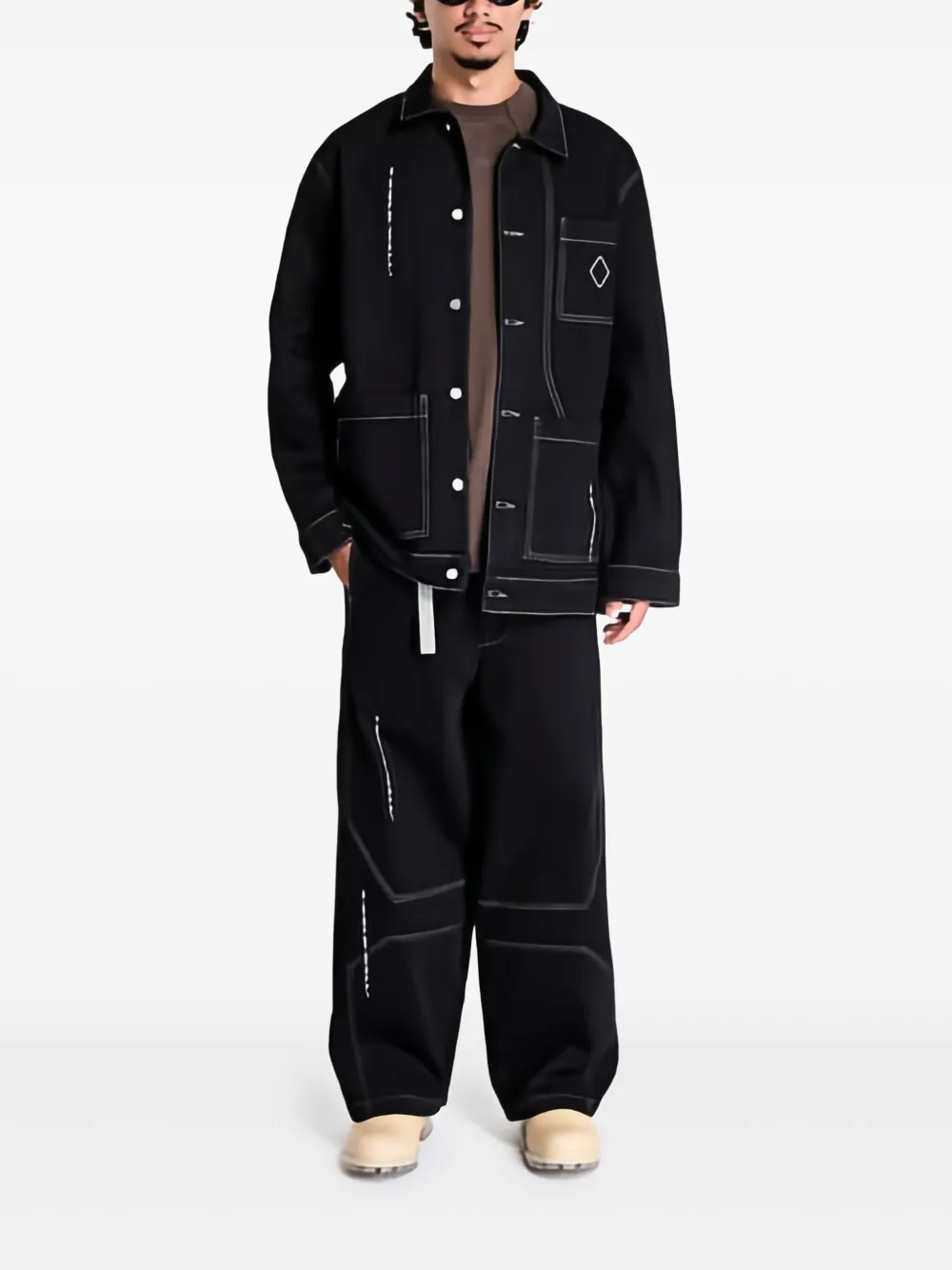 A-COLD-WALL* Jeans met wijde pijpen - Zwart
