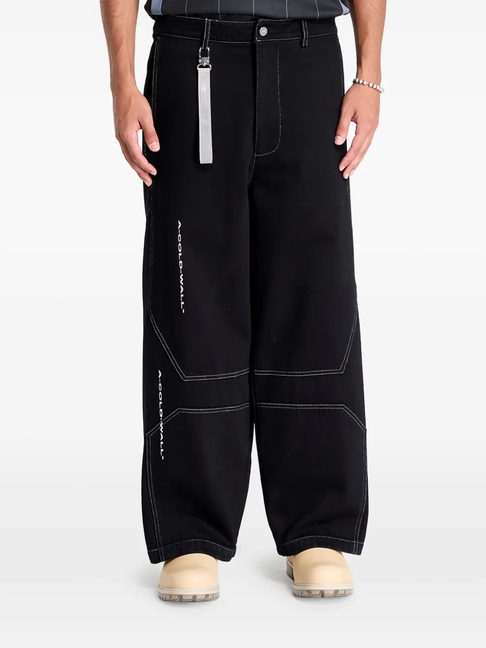 A-COLD-WALL* Jeans met wijde pijpen Zwart