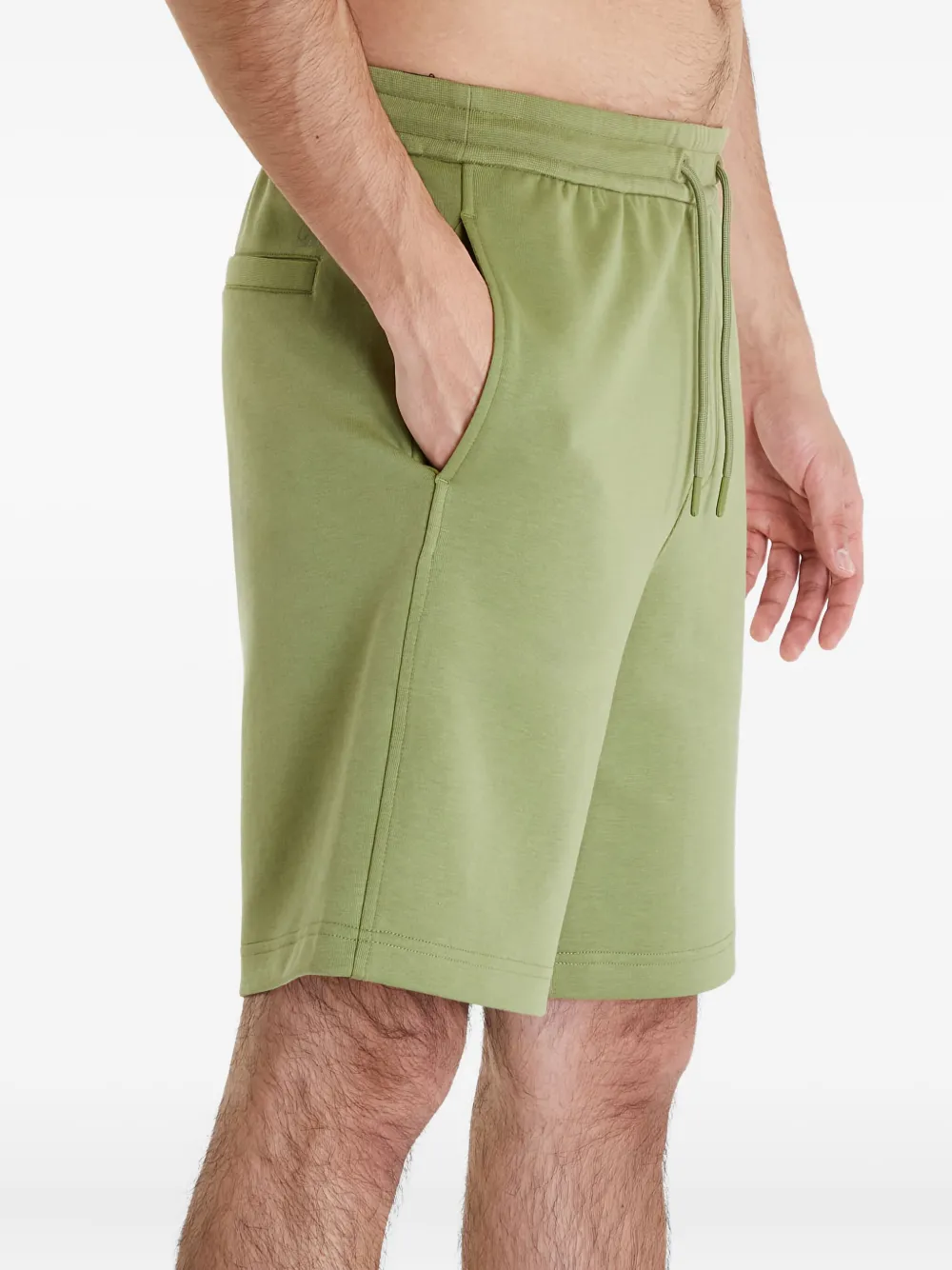 Calvin Klein Shorts met logoprint en trekkoord aan de zijkant Groen