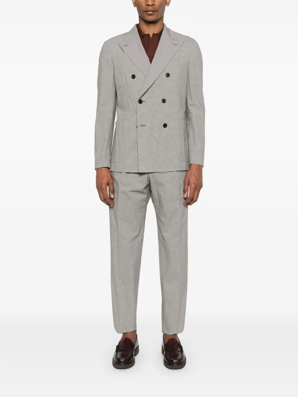 Boglioli micro-pattern suit | Double  Breasted Suits | Image 2