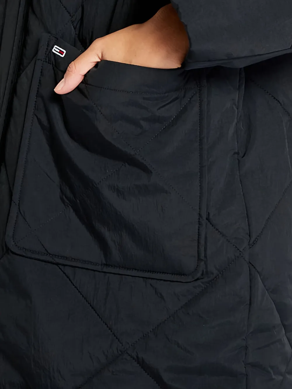 Tommy Jeans Gewatteerde jas Zwart