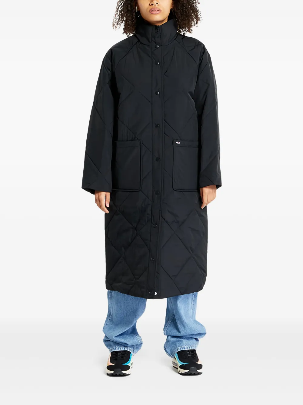 Tommy Jeans Gewatteerde jas Zwart