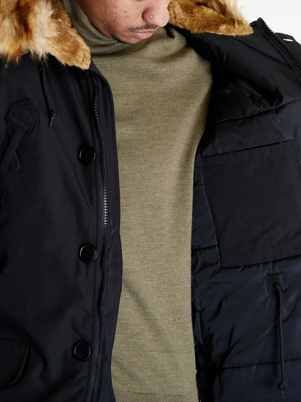 Alpha Industries Jack met capuchon Zwart