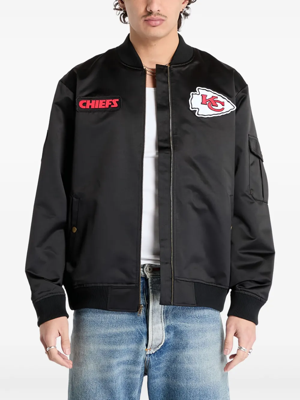 Mitchell & Ness chamarra Team Leader en colaboración con NFL | negro | Image 1