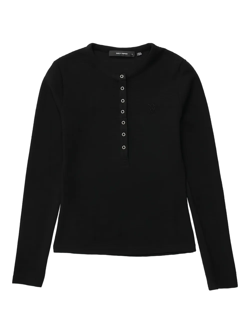 Daily Paper Polotop met lange mouwen Zwart