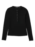 Daily Paper long-sleeve polo top - Black