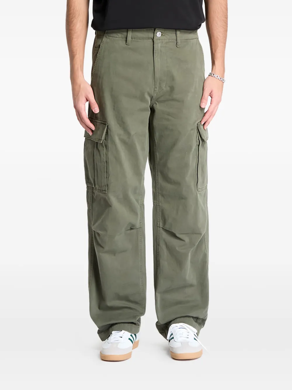 Tommy Jeans Jaimie cotton cargo trousers | Green | Image 1