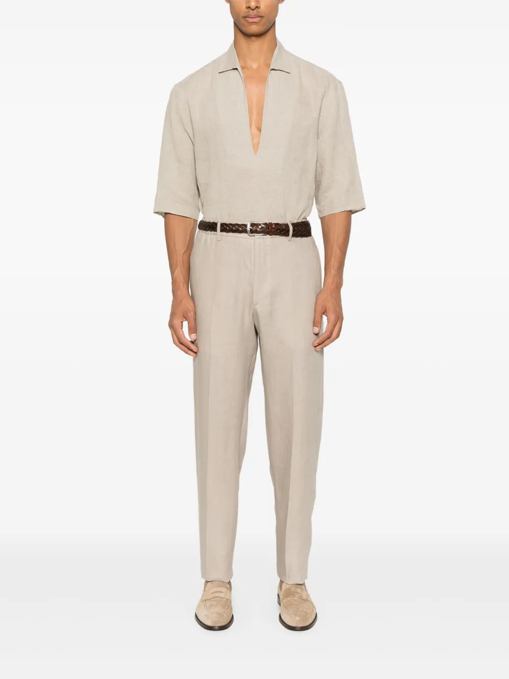 Tagliatore Katoenen broek - Beige
