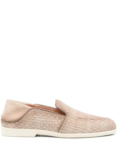 Santoni slippers de gamuza