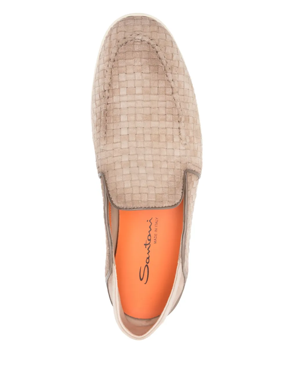 Santoni suede slippers Neutrals