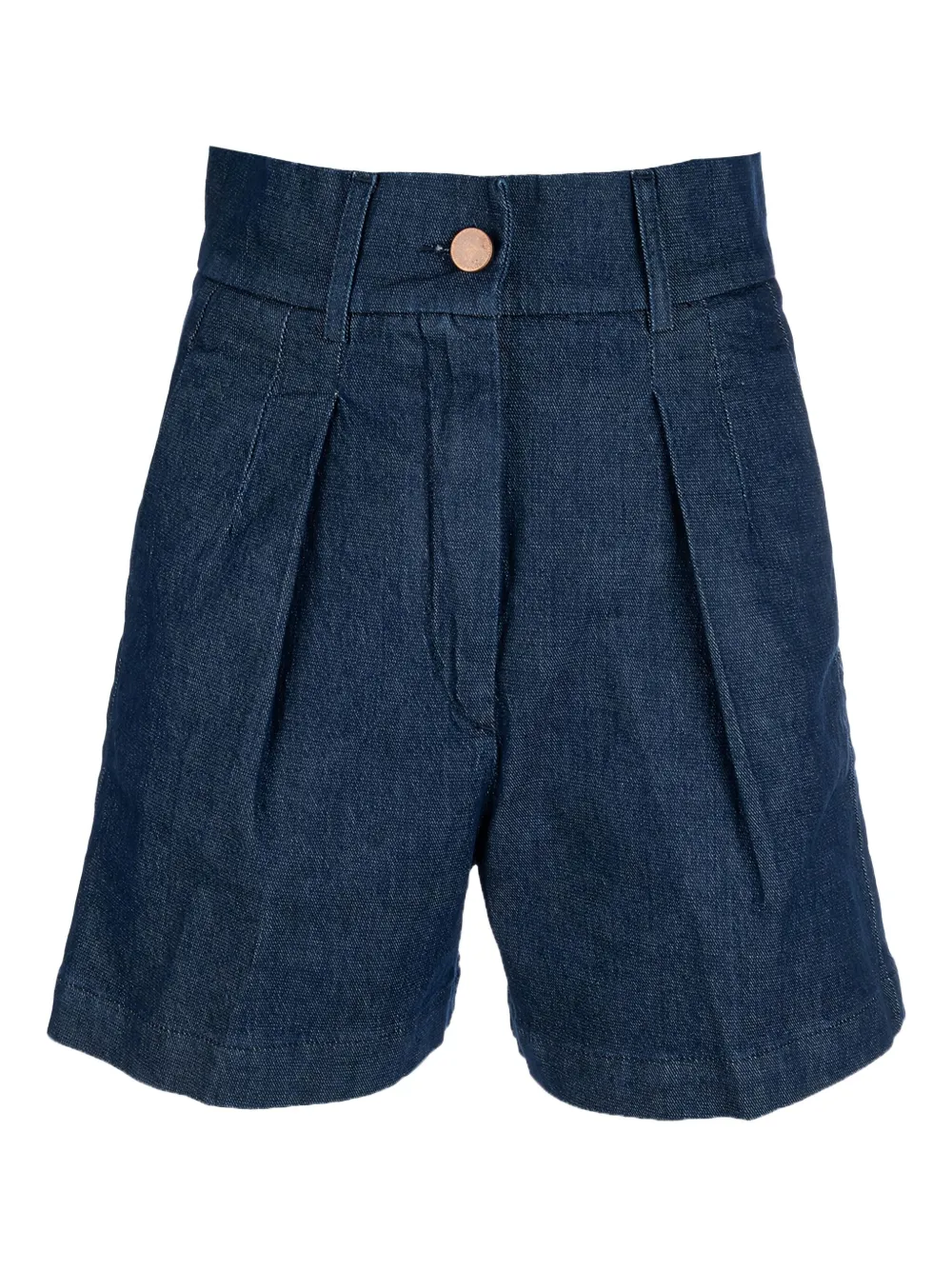 pleated welt-pockets shorts