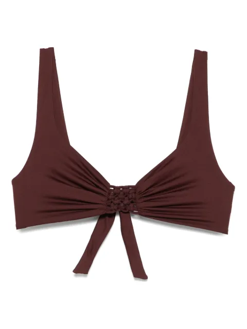 Fisico macramé-detail bikini top