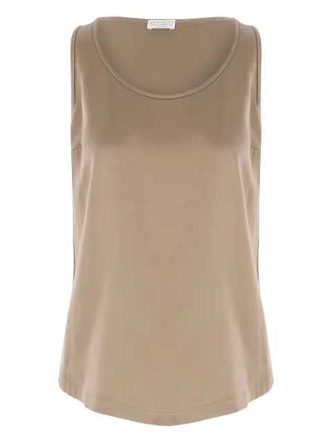 Brunello Cucinelli camiseta de satén de seda